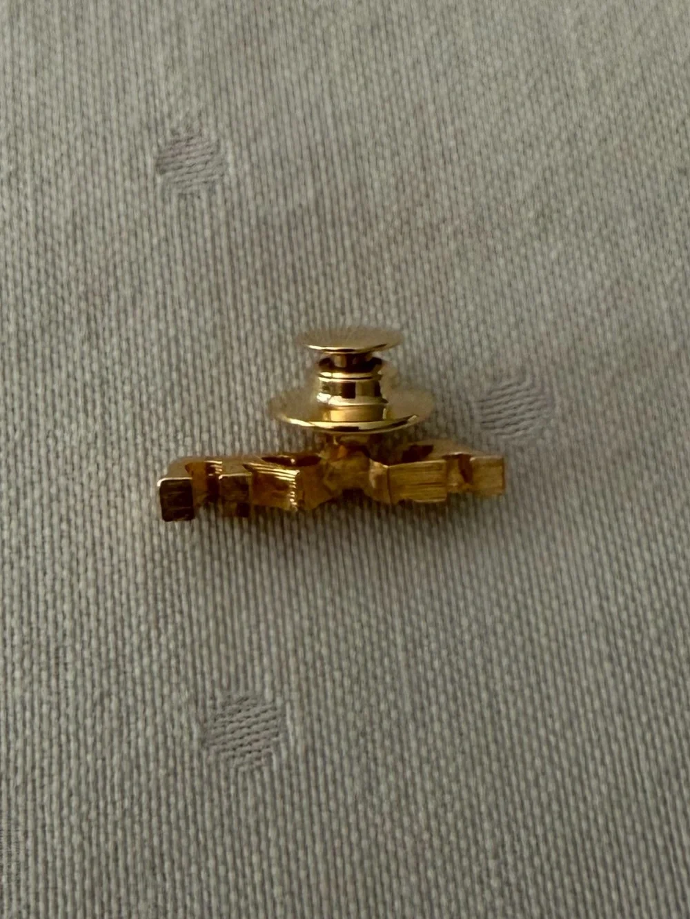 Vintage Avon Logo Lapel Pin Gold Tone Heart Accent Collectible Employee Jewelry